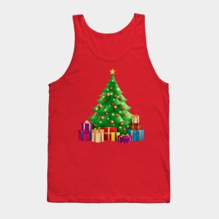 Merry Christmas - Christmas Tree with Gifts Tank Top